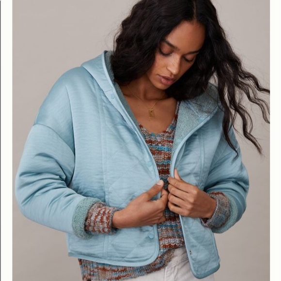 NWT Anthropologie Reversible Sherpa Jacket. Size XS - Picture 10 of 10